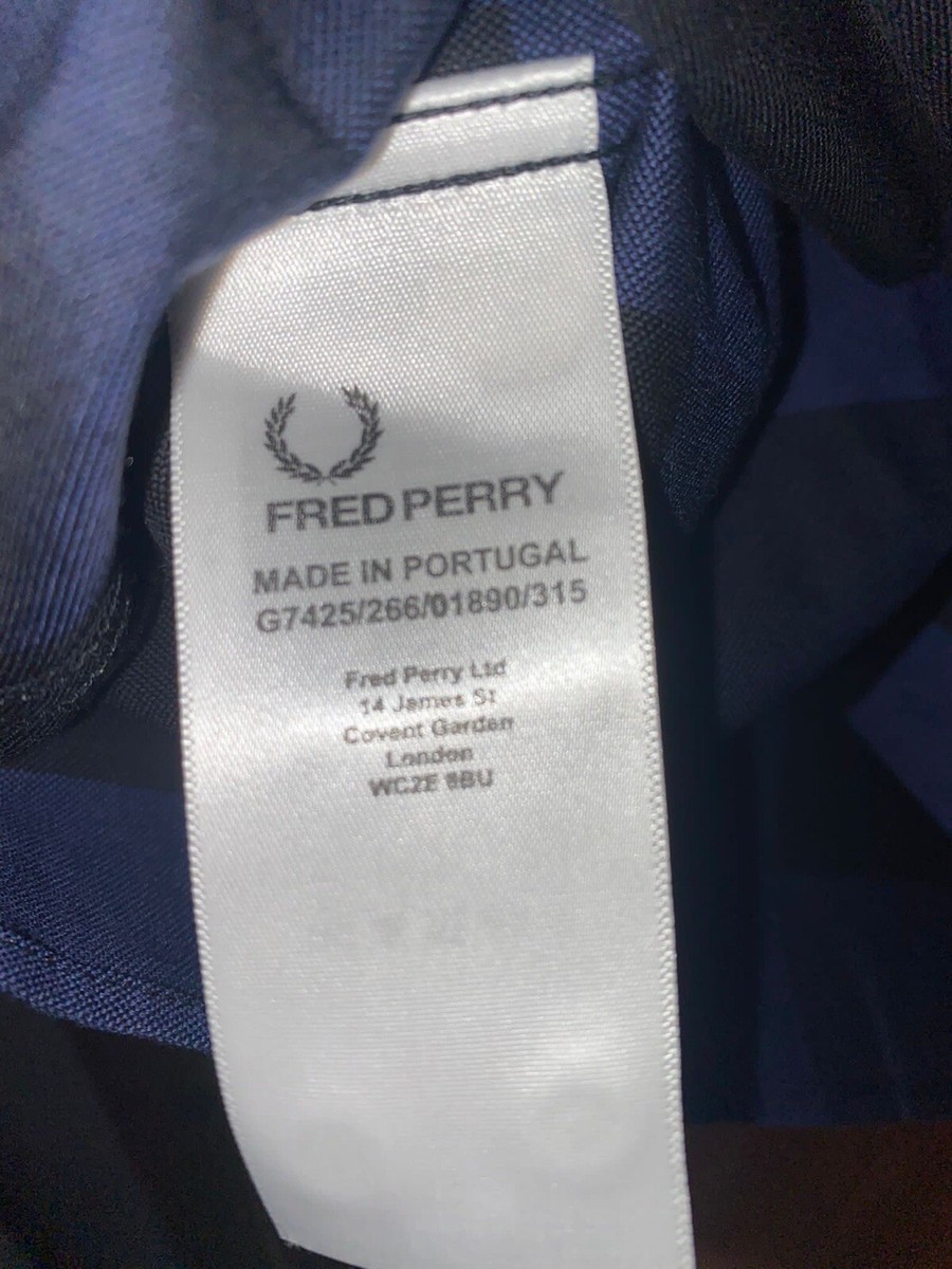 Fred Perry Ladies Long Sleeved Fred Perry Shirt Blue Check Size 10