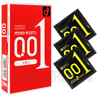 Okamoto 001 Zero One Kondome Ultradünn Dünnste Polyurethan 0,01 Japan 1-3 Stück