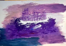 Fine Art Original Painting Oil on Paper - "Winters Turn"