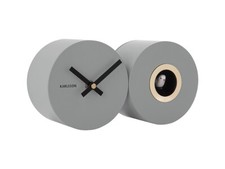 Karlsson Wall Clock Duo Cuckoo - MOUSE GREY (KA5789GY)