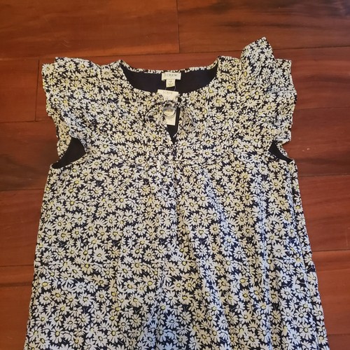 J. Crew Women's Short-Sleeve Dress, Navy/White Floral Print, Size 0 NEW - Picture 7 of 7
