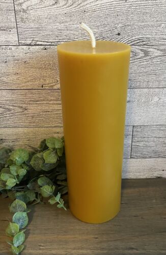 Pure Beeswax - Large Smooth Pillar Candle (3"x9") - Picture 1 of 1