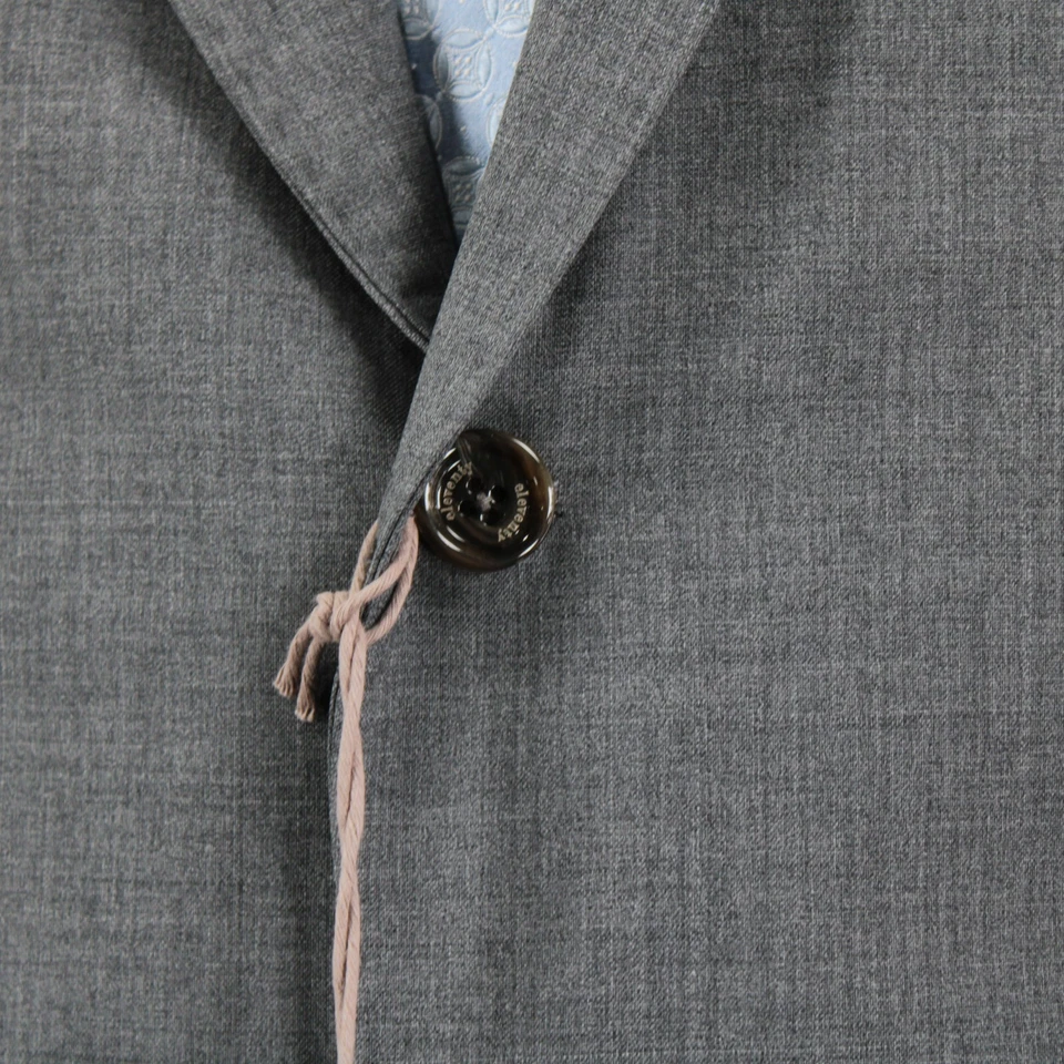 Eleventy Platinum 全新带标签羊毛运动外套/西装外套 50 码(40R 美国)纯色灰色 — 第 2/4 张图片