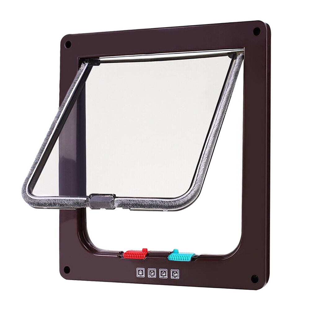 4 Way Pet Cat Puppy Dog Lock Lockable Safe Flap Door Gate