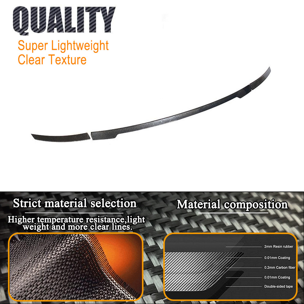Fit For Audi R8 Coupe 2016-2022 Real Carbon Fiber Rear Trunk Lip Spoiler Wing