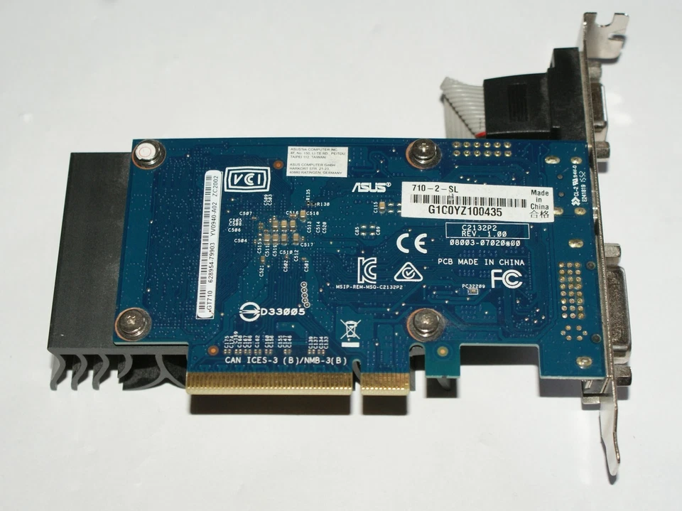 Asus NVIDIA GT710 2GB Passive Cooling PCIE VGA/DVI/HDMI Graphics Card - Image 2 of 3