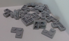 LEGO Pieces & Parts 2420 - 4211353 Corner Plate 1x2x2 Medium Stone Grey x20