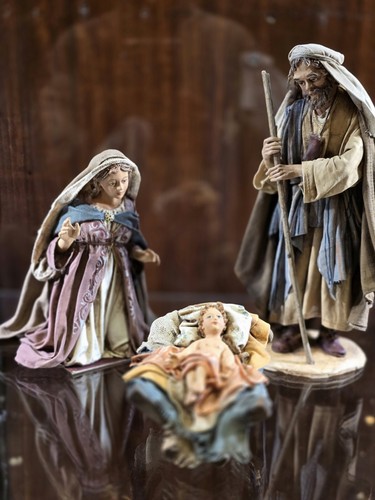 Nativity scene, terracotta by Angela Tripi, consisting of 15 pieces. H 18 cm - Picture 5 of 16