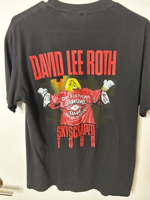 Vintage 88 David Lee Roth Skyscraper Tour Single Stitch Concert T