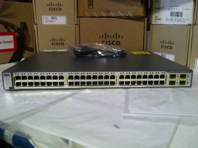 Cisco WS-C3750-48PS-S 3750 48 port POE SWITCH 90 Day's Warnty Real tm ...