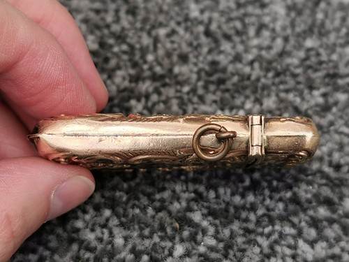 Vesta Case 1890's Antique, Gold-Plated Match Safe, Filigree Pattern Vintage - Picture 8 of 12
