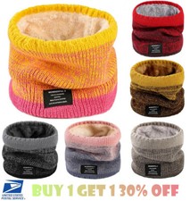 Men Women Winter Neck Warmer Gaiter Scarf Wool Fleece Ski Snowboard Cold Weather