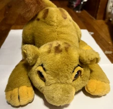 Vintage 1998 Disney World Lion King Simba Cub Baby Pouncing Plush Stuffed Animal