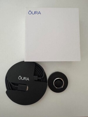 Oura Ring Gen3 Heritage Silver Size US8 With Original Charger Used From JAPAN