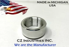 1" NPT ALUMINUM FEMALE WELD ON / WELD IN / HALF COUPLING / BUNG, 1"-11.5  QTY:1