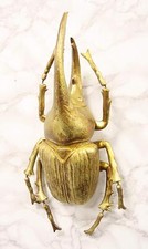 Ebros Large Gold Leaf Resin Hercules Beetle W...