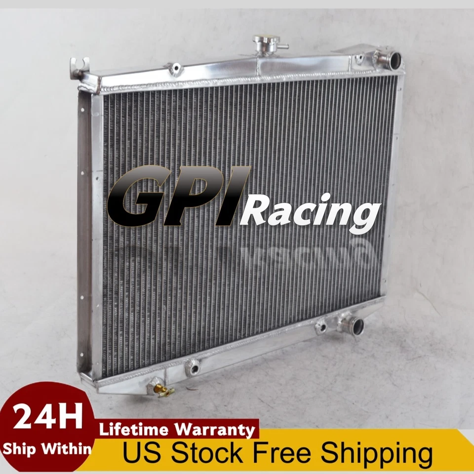 Radiador de aluminio de 2 filas para camioneta Nissan Pathfinder D21 1986-2004 VG30 Z24 KA24 Foto 3 de 4