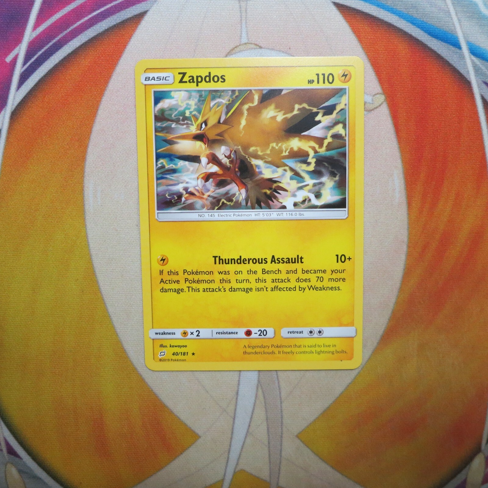 1X Zapdos 40/181 Team Up Pokemon TCG Card NM