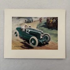 Henry Seagrave 1923 French Grand Prix Sunbeam Racing Illustration Print