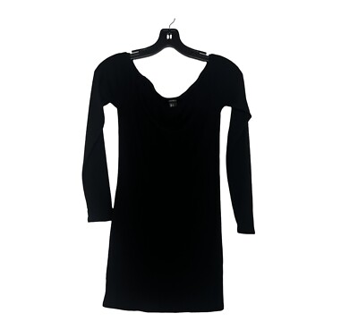 Forever 21 Small Dress Black Long Sleeve Knee Length