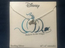 Disney Sterling Silver Necklace of Cinderella's Carriage Chain