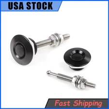 2Pcs Push Button Quick Release Hood Bonnet Pins Lock Clip Car Bumper Latch Kit