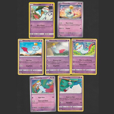 Chimecho Pokemon Card Collection Set of 7 English Cards Cute