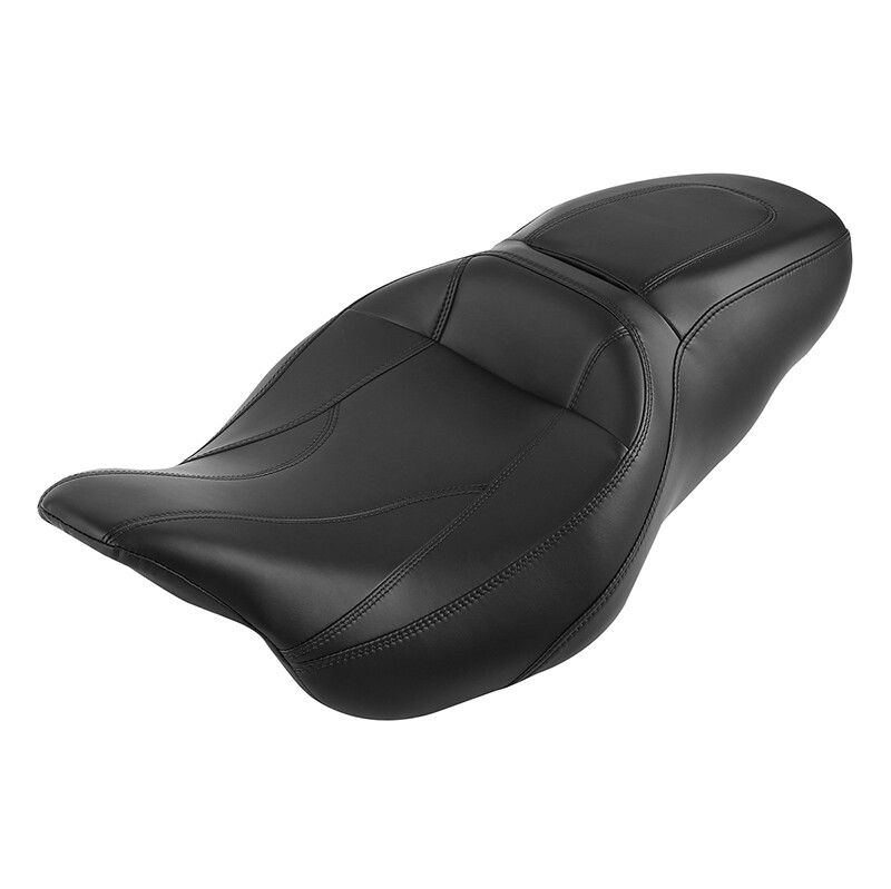 バイク　ソロシート　ハーレー Leather Motorcycles Seats Amazon.com: Two Pieces 2-Up Motorcycle Driver Passenger Low
