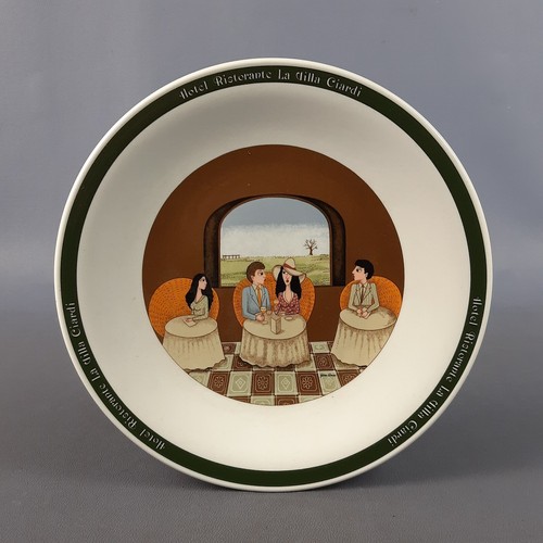 Piatto D’autore Ceramica Richard Ginori Ristorante La Villa Ciardi Barzago Como - 第 1/7 張圖片