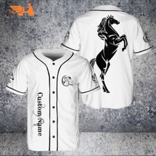 Custom Name Best Horse Animal Racing Lover 3D BaseBall Jersey
