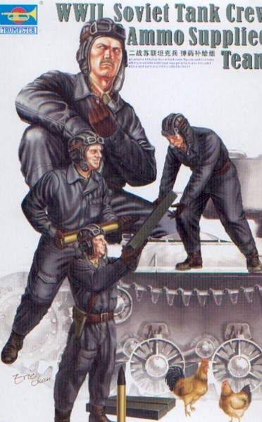 Trumpeter 00411 Wwii Soviet Tank Crew - Ammo Supplied Team - Soldaten - 1:35-image