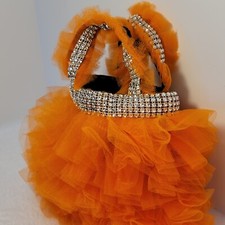 Sale TeenGirl/Women Orange Dressy Princess, Tutu, Ruffle, frilly Wedding Purse