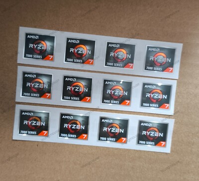 AMD RYZEN 7000 series STICKER 17MM X 20MM Genuine New 12 PCS per lot 