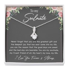 To My Soulmate Necklace, Gift For Wife Girlfriend From Husband, Birthday Gift