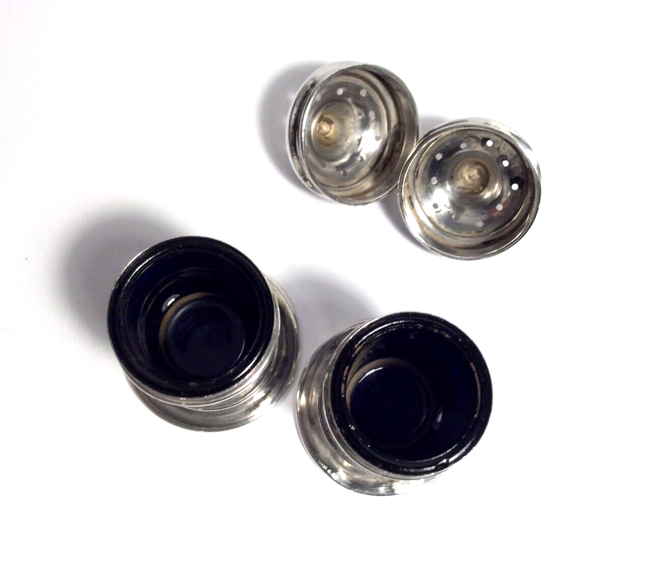 Vintage Silver Cruet Pots Salt &Pepper 1909 W Wilkinson Ltd 22g eBay