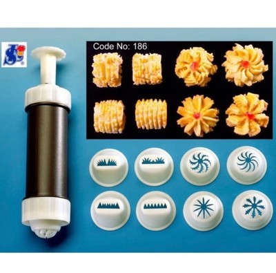 Pineapple Jam Tart Nastar Semperit Plunger Presser Cookies Tool 8 Mold Free Ship