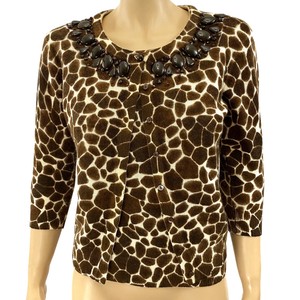 giraffe print cardigan