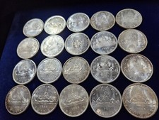 🌟(20) 1964-1966 80% $1 Silver Royal Canadian Mint Dollars Canada Coins AU-BU