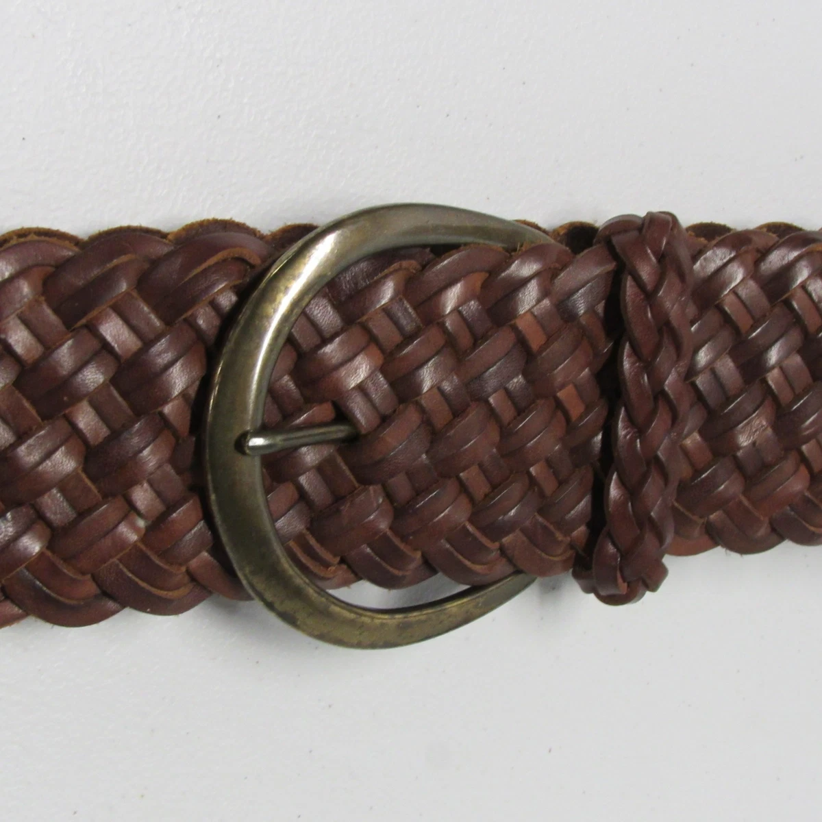 Y2K Express Leather Belt Woven Braided Boho Western Coastal Cowgirl Small Hippie Express Women main image 4