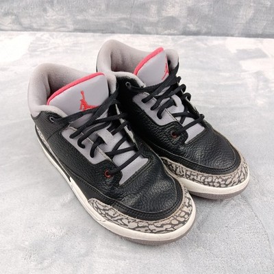 Jordan 3 Retro Black Cement 2024 PS Size 2Y Black Red DM0966-010 Sneakers