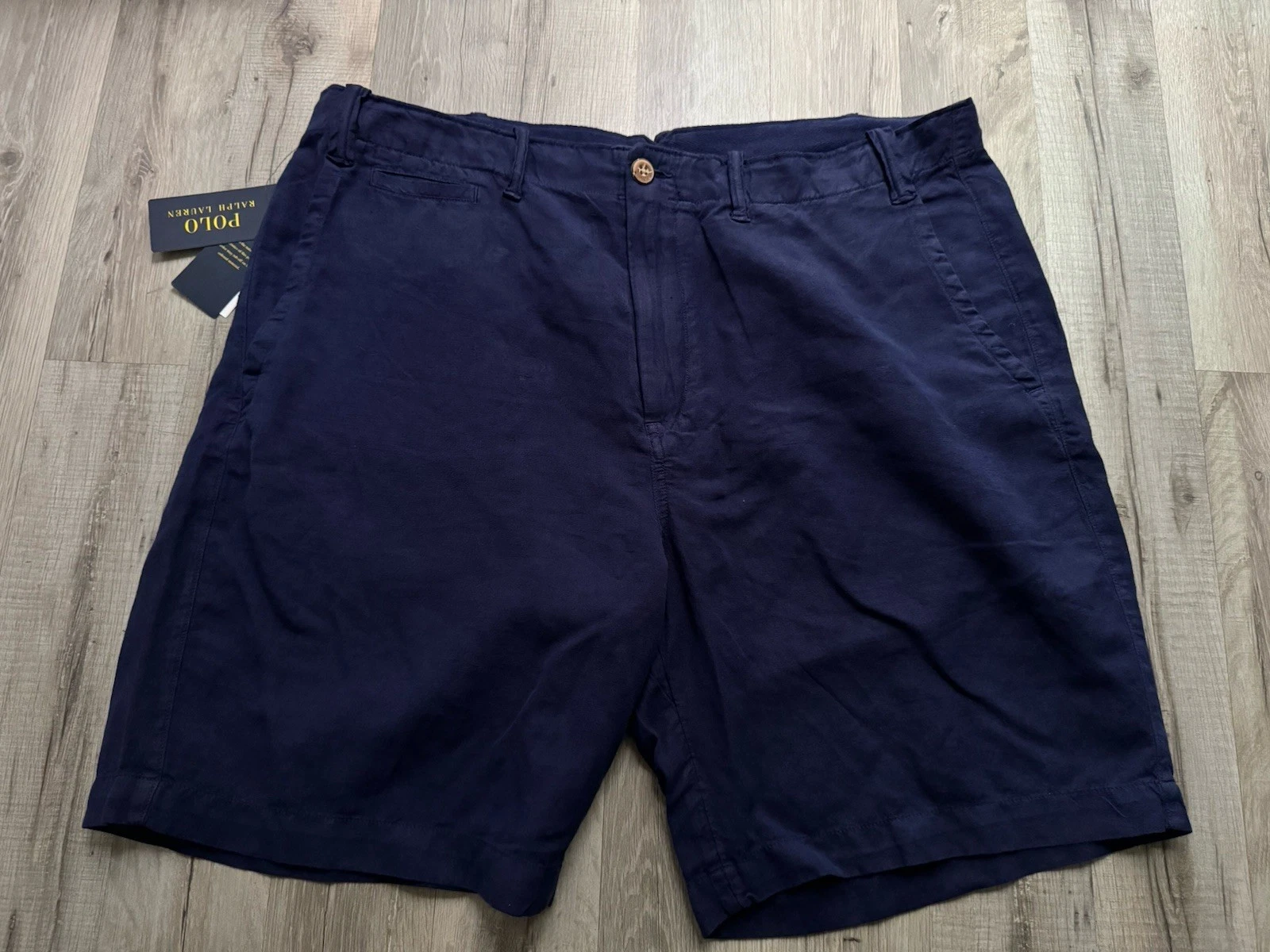 New Polo Ralph Lauren 21.5 cm Classic Fit Linen-Cotton Navy Shorts.W32
Opens in a new window or tab