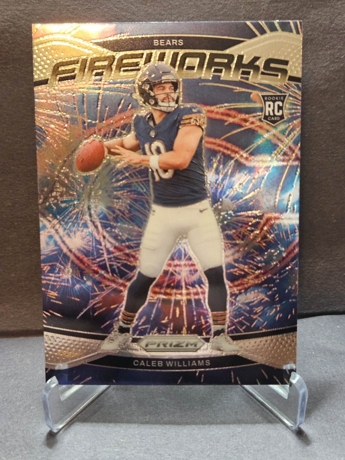 CALEB WILLIAMS 2024 PANINI PRIZM FIREWORKS ROOKIE Chicago Bears RC