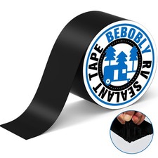 Butyl Sealant Waterproof Tape,RV Roof Tape Black,4 Inch X 50 Foot Leak Repair