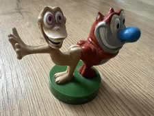 Ren & Stimpy 1993 Butt-To-Butt "Happy Happy Joy JoY" Plastic Statue Both Figures