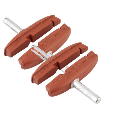 Koolstop Eagle Claw II Salmon Brake Pads Set High-Performance, Angled Toe-In