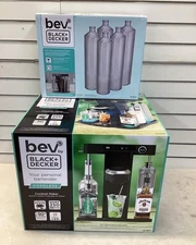 BLACK+DECKER bev Cocktail Maker with 5 Glass Liquor Dispenser Bottles