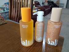 LOT/3 SALTAIR EXOTIC PULP BODY OIL/SANTAL BLOOM SHIMMERING/SERUM BODY WASH NEW 