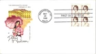 FIRST LADY DOLLEY MADISON  1980 FARNAM CACHET STAMP BLOCK FDC VF UNADDR