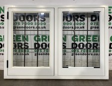 WOODEN CASEMENT FIXED WINDOW WHITE WOOD EXTERNAL SMALL LEADED GLASS BRAND NEW