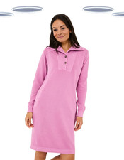 Ex Fat Face Women’s Sweat Dress - Long Sleeve Heather Lilac (Slight Defect)